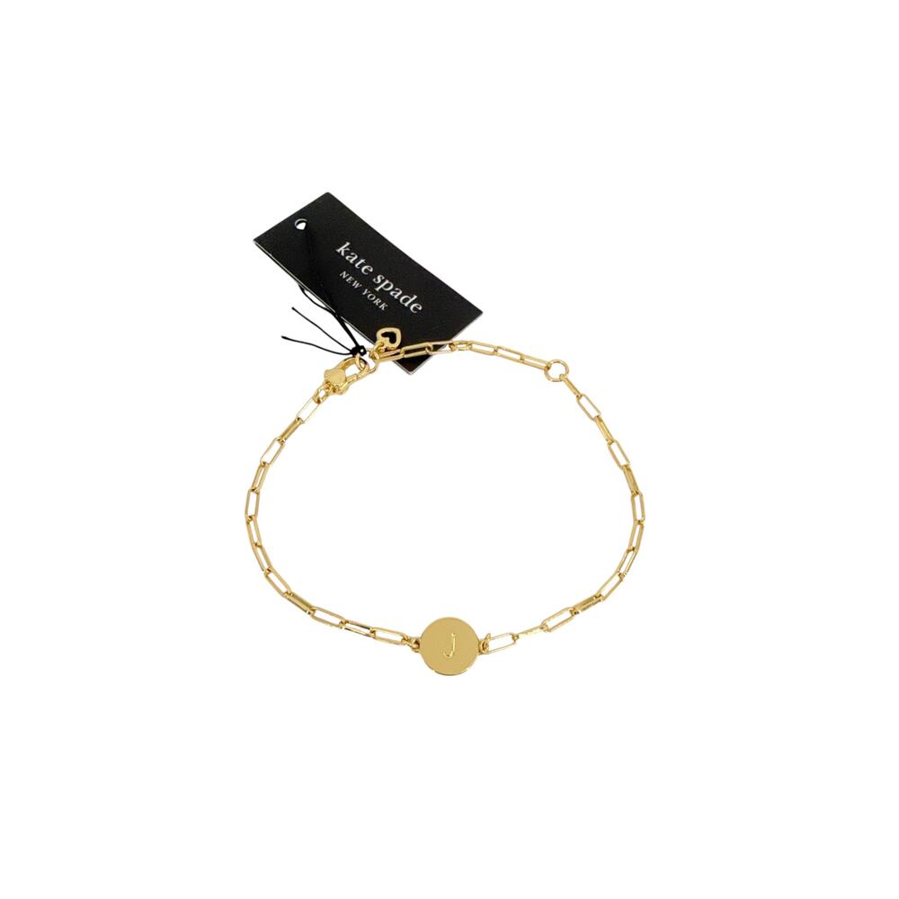 KATE SPADE New York Initial Chain Bracelet in Gold J